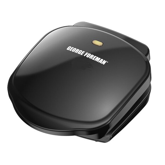 NEW George Foreman 2 Serving Classic Plate Electric Indoor Grill Panini Press - Picture 1 of 8